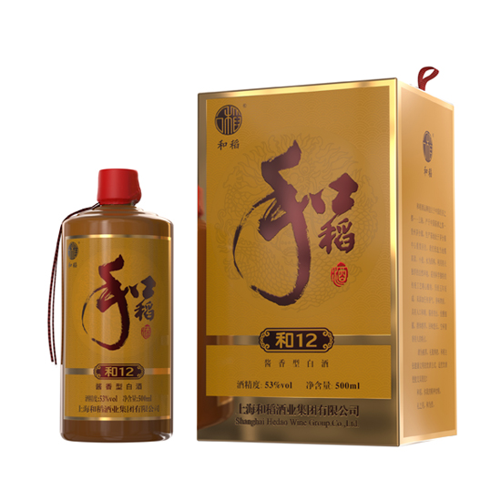 53度和稻酒•和12酱香型白酒500ml单瓶装