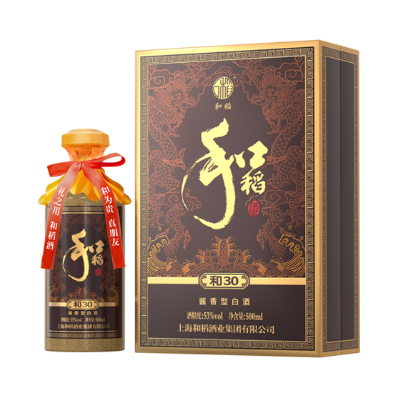 53度和稻酒•和30 酱香型白酒500ml单瓶装