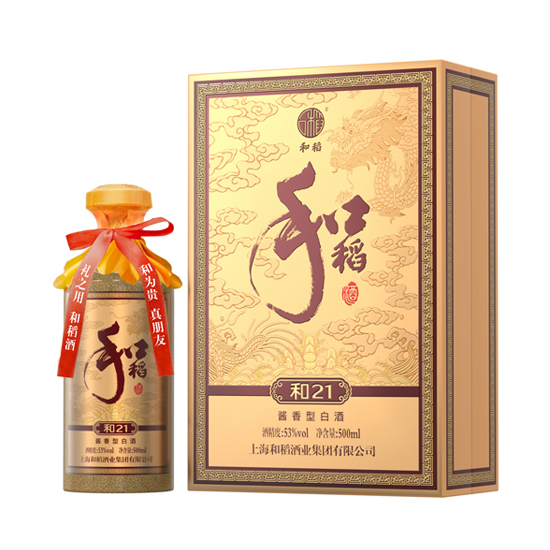 53度和稻酒•和21酱香型白酒500ml单瓶装 