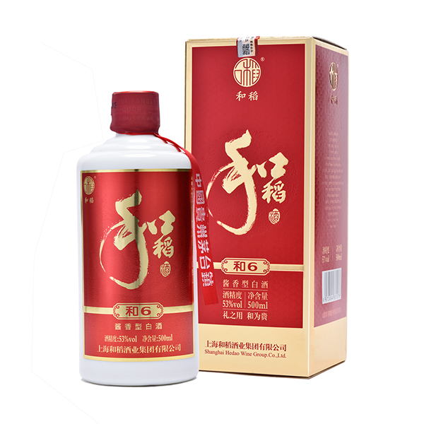53度和稻酒•和6酱香型白酒500ml单瓶装